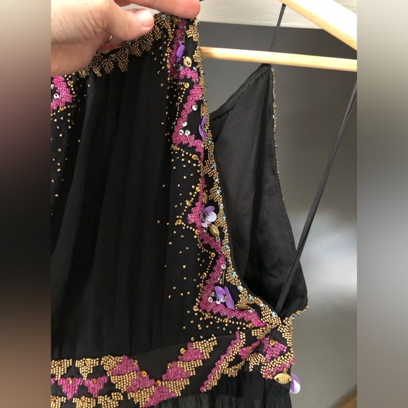 Vintage Y2K luxury designer Matthew Williamson beaded sheer black tank - Picture 10 of 17